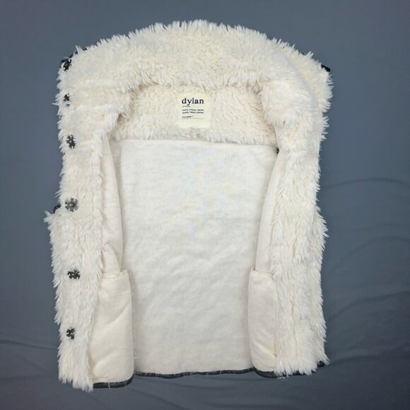 Dylan Faux Fur Sherpa Vest | Cream Winter Layering Piece | Size Small - Picture 2 of 7